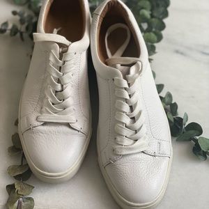 FRYE WHITE LEATHER SNEAKERS